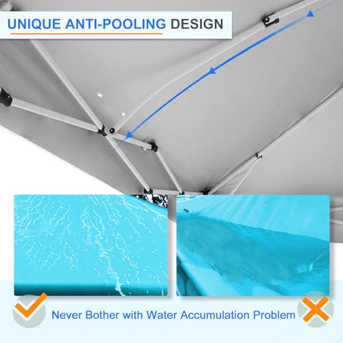 EAGLE PEAK Commercial Canopy 12x12 Pop Up Canopy Tent with 1 Sidewall, Easy Setup Heavy Duty Instant Event Shelter for Vendors & Markets, Outdoor Sun Shade, Light Blue - color: Light Blue, size: 12x12