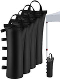 120LBS Extra Large Heavy Duty Canopy Weights Sand Bags for Ez Pop Up Canopy Tent Gazebo Outdoor Instant Sun Shelter Patio Umbrella, Upgraded 5 Full-Sized Magic Stick and 2 Nylon Handles, 4Pack - style: 4Packs Black