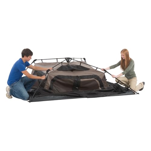 Coleman 4/6/8/10 Person Instant Camping Tent with 1-Minute Setup, Large Family Tent with Pre-Attached Poles, Air Vent, & Carry Bag, Sets Up in About 60 Seconds - size: Pfas-free, style: 4-person