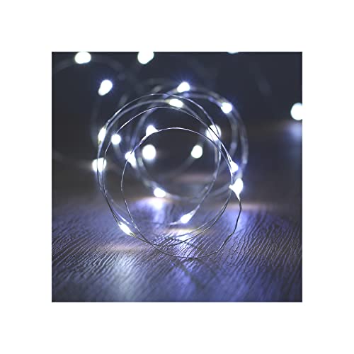 Fairy Lights Battery Operated, 10Feet 30 LED String Lights Indoor Outdoor, Starry Twinkle Light for Wedding Party Christmas Table Decorations, Cold White Bluish（AA Batteries not Included） - color: Cold White（Bluish）, size: 10ft