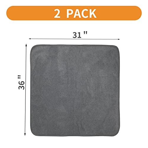LOOBANI Washable Pee Pad for Dogs, 2 Packs Non-Slip Puppy Training Pads, Fast Absorbent Pet Whelping Pads, Puppy Playpen Mat for Incontinence, Housebreak, Crate, 31x36in, Gray - size: 31"*36"(Pack of 2) Gray