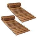 6 FT Roll Out Garden Pathway Straight 2 PCS - Non-Slip Wooden Walkway with Rounded Edges, Instant Outdoor Decoration