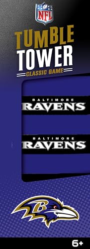 Masterpieces Tumble Tower - NFL Baltimore Ravens, Officially Licensed Wood Blocks - style: Baltimore Ravens