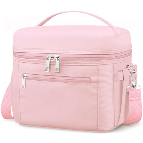 DALINDA Insulated Lunch Bag Lunch Box for Women Men,Leak-Proof Cooler Bag Lunchbox Lightweight for Work Picnic,Study,Beach,Camping,Travel - color: Pink, size: 7L Medium · Compact Size