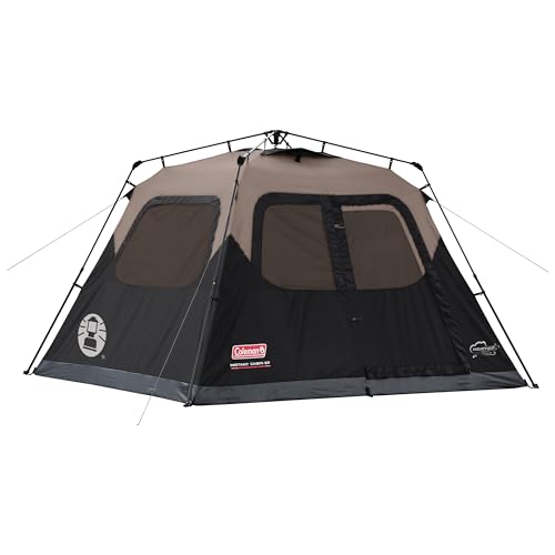 Coleman 4/6/8/10 Person Instant Camping Tent with 1-Minute Setup, Large Family Tent with Pre-Attached Poles, Air Vent, & Carry Bag, Sets Up in About 60 Seconds - size: Pfas-free, style: 6-person