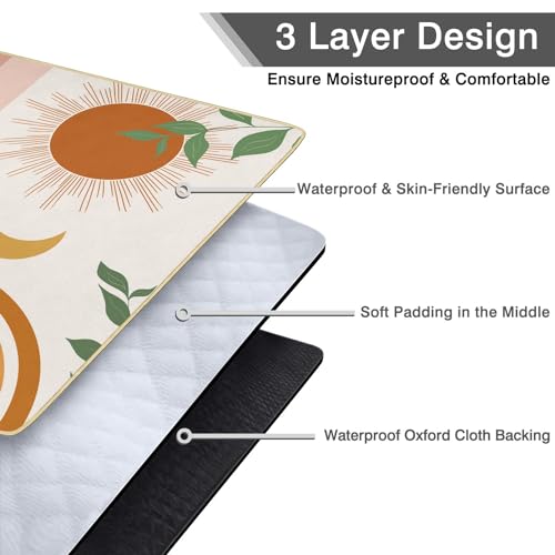 Supfitness Extra Large Picnic Blankets Waterproof Foldable (80"x 80") Boho Beach Blanket Waterproof Sandproof,3-Layer Thicking Mat Outdoor Packable Camping Blanket - color: Orange, size: 6'8" x 6'8" (Square)