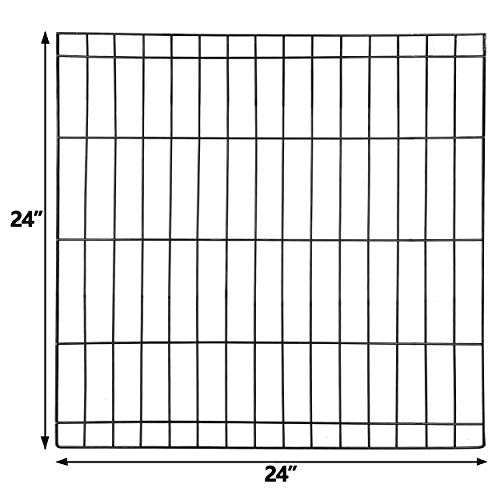 Puppy Pet Portable Folding Playpen 8 Panel Indoor Outdoor Metal Animal Exercise Dog Fence (24'' H)