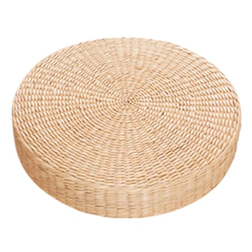 Tatami Floor Pillow Sitting Cushion Bigger Size,Round Padded Room Floor Straw Mat for Outdoor Seat Cushion Sitting for Adults, Tatami Pillow for Living Room,Fast Delivery from USA 40cm