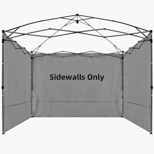 Canopy Sidewalls for 10x10,10x20 Pop up Canopy Party Tent, UV Protection and Waterproof for Outdoor Event Tents, Vendor Booths, for Backyard, Patio, Camping (3 Sidewalls, Frame Not Included, Grey)