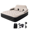 DIMAR GARDEN Queen Air Mattress with Headboard and Pump,Blow Up Mattress Inflatable Bed with Pillows - size: Queen