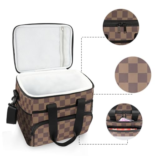Cooler Bag Insulated Picnic Bag Large Lunch Box Reusable Tote Bag Soft Sided Portable Beach Cooler Grocery Camping - color: Multi11