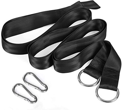 SONGMICS Double Hammock, 98.4 x 59.1 Inches, 660 lb Load Capacity, with Hanging Straps, Carabiners, Carry Bag, for Garden, Outdoor, Camping, Blue and Yellow Stripes UGDC15YU - color: Blue + Yellow Stripes
