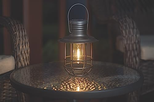 Xodus Innovations BL820-2 Battery-Operated LED Filament Style Lantern Outdoors Either Hanging or Standing , with Your Choice of 4, 6 or 8 Hour Automatic Timer