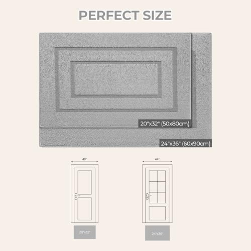 GRANNY SAYS Front Door Mat Indoor Entrance, Indoor Door Rugs for Entryway, Low-Profile, Non-Slip Rugs, Washable Floor Mat, 36x24, Grey - color: A-grey, size: 2' x 3' (Rectangular)