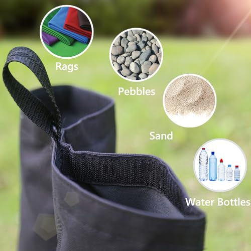 ABCCANOPY Canopy Weights 120 LBS Gazebo Tent Sand Bags,4-Pack Brown (Without Sand) - color: Brown, size: 120 LBS