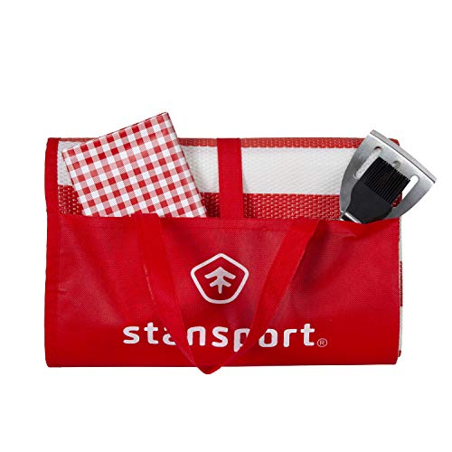 Stansport Tatami Straw Ground Mat 60" L x 78" W - color: Red