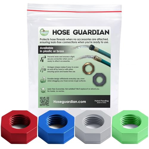 | Open End Garden Hose Thread Protector Cap – Colored Plastic End Cap for 3/4″ Threads - Leak-Free, Crush-Resistant Female End Plug – Protects Threads When Not in Use (4-Pack) - color: RV Edition (Multi-colored), size: 4 Pack