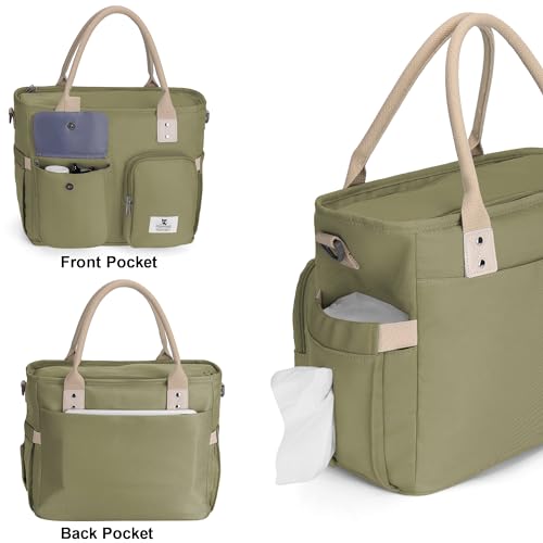 Hafmall Insulated Lunch Bag for Adults,Big lunch box for men, Wide Opening Insulated Bag with Shoulder Strap, Reusable Adult Lunch Bag For Work, Picnic(Deep Greene) - color: Deep Greene
