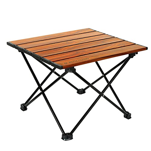 ROCK CLOUD Portable Camping Table Ultralight Aluminum Folding Beach Table Camp for Camping Hiking Backpacking Outdoor Picnic, Wood Grain - color: Wood Grain, size: Small