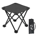 Wind Tour Portable Folding Camping Stool Outdoor Camping Lightweight Samll Chair for Fishing Hiking Gardening and Beach with Carry Bag (Medium Black -1) - color: Medium Black -1