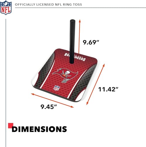 Solid Wood NFL Quoits Set with Direct Print HD Team Graphics – Tailgate Ring Toss Game – Great Gift for Any Football Fan! Ring Toss Family Outdoor Games for The Beach
