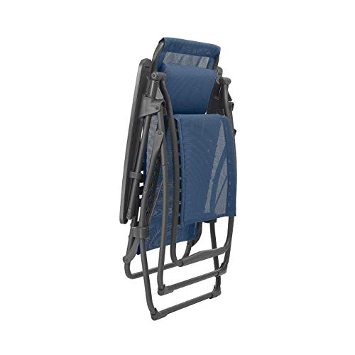 Lafuma Futura Zero Gravity Patio Recliner with Alloy Steel Material and Patented Clip Suspension System for Reclining Patio Chairs, Ocean Blue - color: Blue (Ocean), style: Futura Zero Gravity