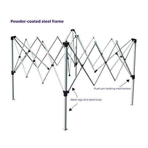 Impact Canopy 040000001 Slant Leg Canopy, 10' x 10', White-No Sidewall - color: White, style: No Sidewall