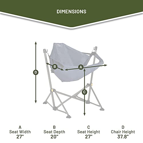 Timber Ridge Portable Hammock Camping Chair, Padded Folding Swing Hammock Chair with Stand, Heavy Duty Hammock Camp Chair with Carry Bag for Outdoor Beach Fishing Trips Patio, Supports 300LBS, Blue - color: Blue