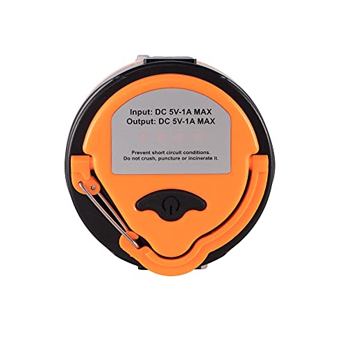 LIT-PaTH Rechargeable LED Camping Lighting Fixture Camping Lantern with Magnet Base, 1800 mAh, Survival Kit for Emergency, Hurricane, Outage, Small Orange, 1-Pack - size: 1-Pack, style: Small Orange