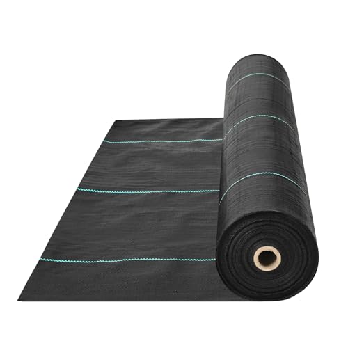VEVOR 4FTx300FT Premium Heavy Duty Weed Barrier Landscape Fabric, 3.2OZ Woven Geotextile Fabric Under Gravel, High Permeability for Weed Blocker Weed Mat, Driveway Fabric, Weed Control Garden Cloth - size: 4FT*300FT-3.2OZ, style: Woven