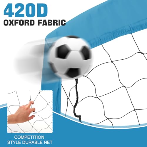Soccer Goal for Backyard, 5x3 FT Portable Folding Soccer Net with Carry Bag for Kids and Adults Indoor/Outdoor Training Practice Use - color: Blue, size: 5x3 Ft, 2 Pack