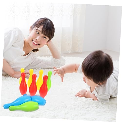 12Pcs Bowling Set Interactive Parent Simulation Game Includes Pins and Balls for Outdoor Fun and Skill Development
