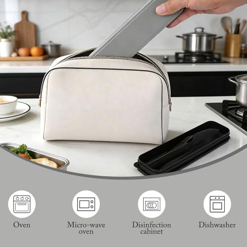 2 Sets Reusable Utensil Set with Case, Portable Camping Fork Knife Spoon Set, Wheat Straw Travel Utensils for Lunch Box, for School Work Lunch or Daily Use (Black, Grey) - color: Black, Grey