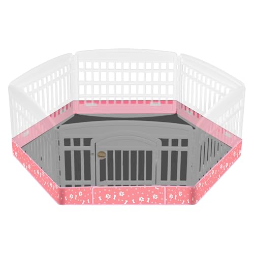 Marsui Dog Playpen Bottom Pad Fits for 36inch W and 24inch H 6 Panels Exercise Pet Dog Mat Puppy Crate Pad Reusable Washable Pet Training Pee Mat Hoop and Loop Design, Playpen Not Included(Pink) - color: Pink