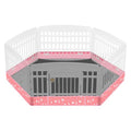 Marsui Dog Playpen Bottom Pad Fits for 36inch W and 24inch H 6 Panels Exercise Pet Dog Mat Puppy Crate Pad Reusable Washable Pet Training Pee Mat Hoop and Loop Design, Playpen Not Included(Pink) - color: Pink