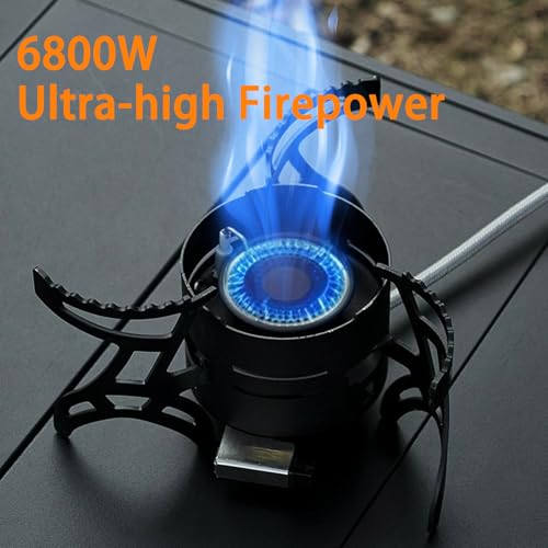 6800W Foldable Camping Gas Stove – High-Power Portable Stove for Outdoor Cooking, Windproof & Compact Design