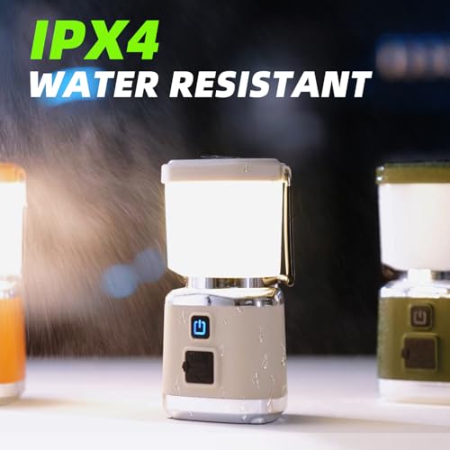 Allspark LED Camping Lantern Rechargeable,1000LM 4 Light Modes Magnetic Camping Lights,Bright Portable Home Lantern, IPX4 Waterproof Tent Lights for Hiking,Power Outages,Emergency,Hurricane(White)
