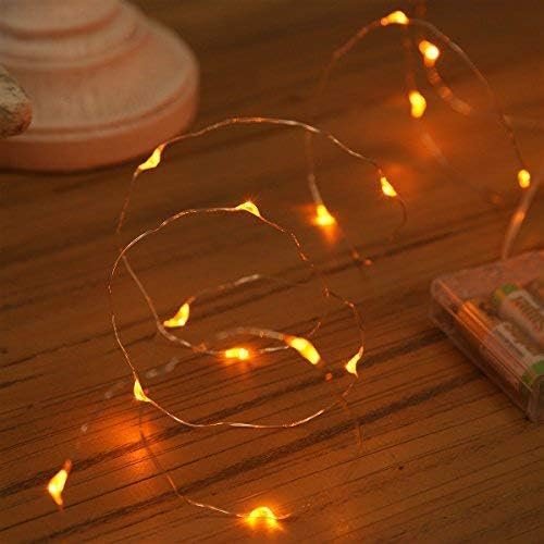 XINKAITE Waterproof LED Fairy String Lights - Starry DIY Decoration for Indoor & Outdoor Parties, Christmas, Holidays (10FT/3Meters, Orange) - color: Orange, size: 10ft