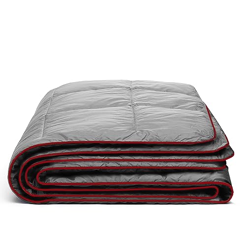 Camping Blanket, Puffy Blanket Lightweight Windproof Water Resistant for Outdoors,Hiking, Backpacking,Beach,Car,Picnic,Stadium - color: Grey, size: 52"x75"