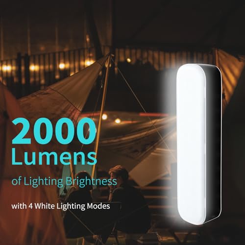 Solar Rechargeable Camping Lantern - 2000 Lumens, 4 Light Modes, Solar & USB Charging (Black) - color: Black