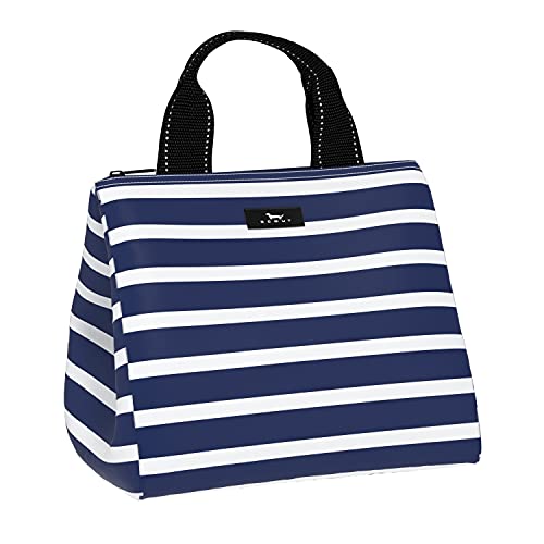 SCOUT Eloise Lunch Bag - Lightweight Insulated Soft Lunch Box, Opens Wide, Zips Closed, Interior Pocket, for Women, Work, Beach, Travel, Pool & Picnic - color: Nantucket Navy