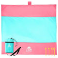 Beach Blanket Sandproof Waterproof, Extra Large Beach Mat, Oversized & Compact Sand Free, Quick Dry Beach Essentials for Vacation, Cruise, Picnic & Camping with Stakes & Extra Zippered Pockets