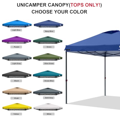 10x10 Pop Up Canopy Replacement Top Cover with Air Vent for Straight Leg Canopy Tent, Waterproof for Outdoor Garden Patio Camping Sun Shade (Navy Blue) - color: Navy Blue
