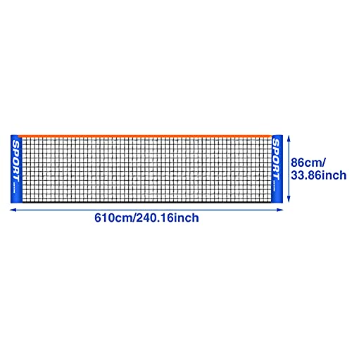 Saycker Portable Badminton Net Set Sport Training Foldable Badminton Tennis Net for Indoor Outdoor Backyard Court Beach(Size:6.1m) - size: 6.1m