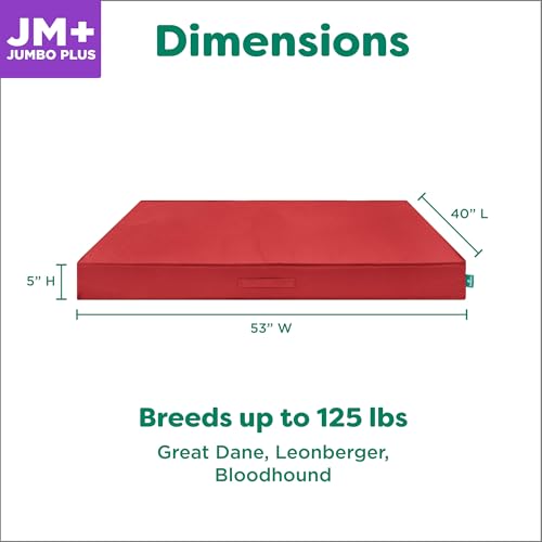 Grid Indoor-Outdoor Deluxe Mattress Pet Bed, Red, JumboPlus - color: Red, size: JumboPlus