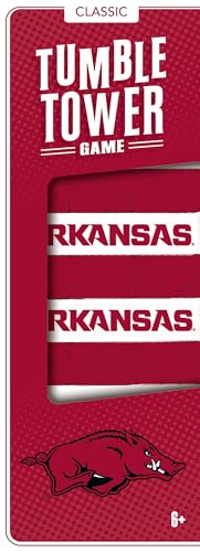 Baby Fanatic MasterPieces Game Day - NCAA Arkansas Razorbacks - Officially Licensed Tumble Tower, Real Wood Blocks - style: Arkansas Razorbacks