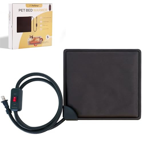 Cat Bed Warmer 10" x 9.5", Indoor Heated Pad Insert for Cats, Kittens & Small Dogs, Turns Any Cat or Dog Bed Into a Cozy Heated Bed, Safe Constant Temperature Heating & Chew-Resistant Cord - size: S: 10'' x 9.5''