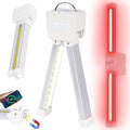 Gym Lamp, Gym Lighting for Posing, Magnetic Photography Light, Gift for Women/Men, 180° Rotate Foldable with Hang Hook Camping Lamp, USB LED Handheld Flashlight-White - color: White