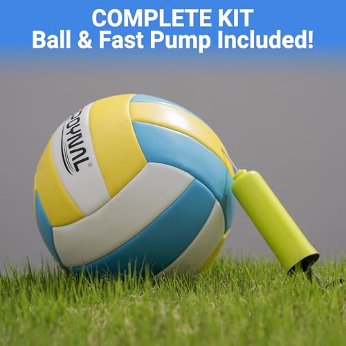 SPOYNAL Portable Volleyball Net for Backyard & Beach - 20FT/32FT Outdoor Volleyball Set with Adjustable Height (8ft/7.8ft/7.4ft), Boundary Line, Volleyball, Pump & Carry Bag - style: 32FT-Purple