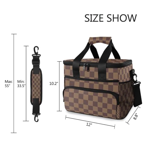 Cooler Bag Insulated Picnic Bag Large Lunch Box Reusable Tote Bag Soft Sided Portable Beach Cooler Grocery Camping - color: Multi11